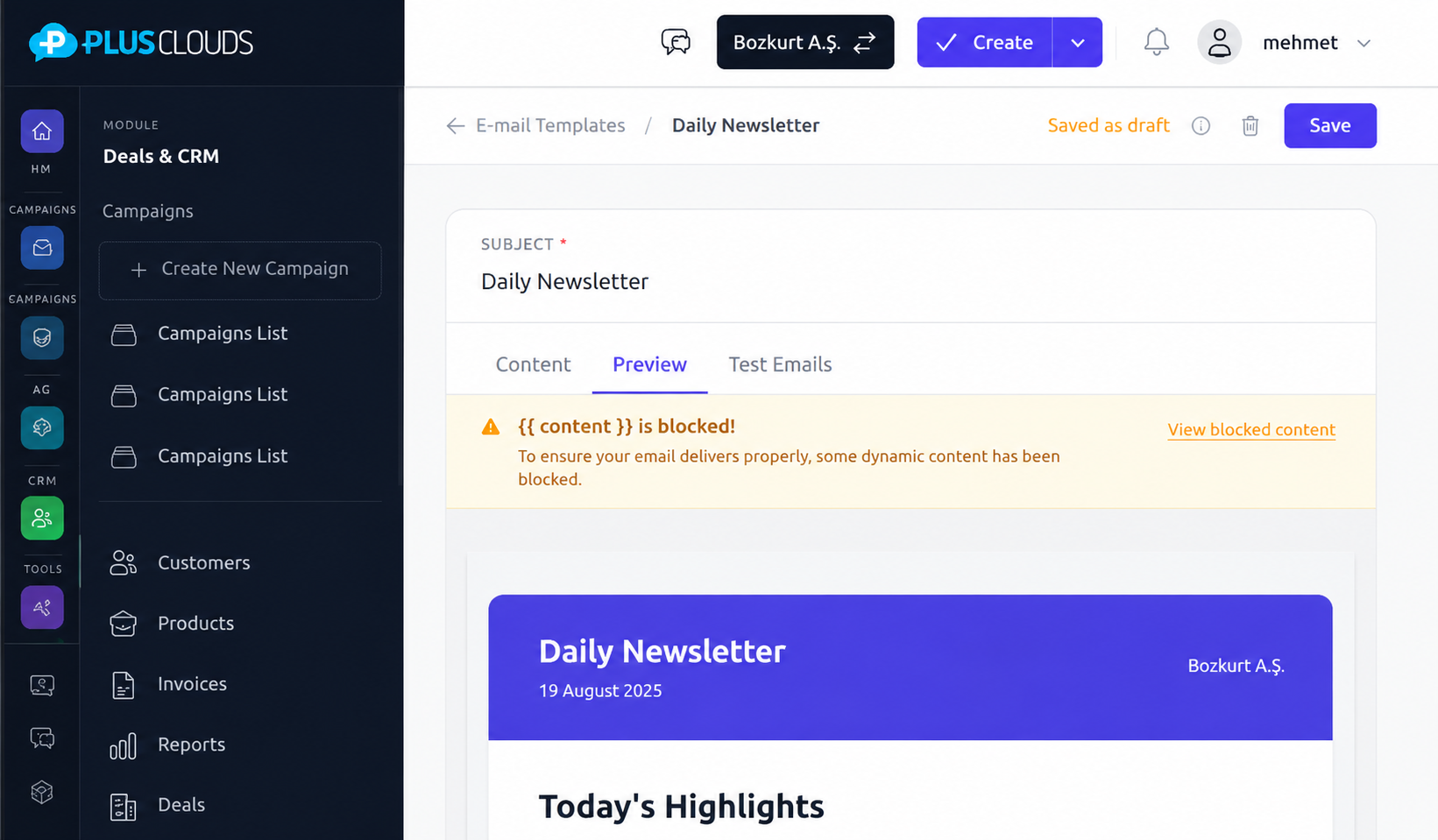 Email preview before send