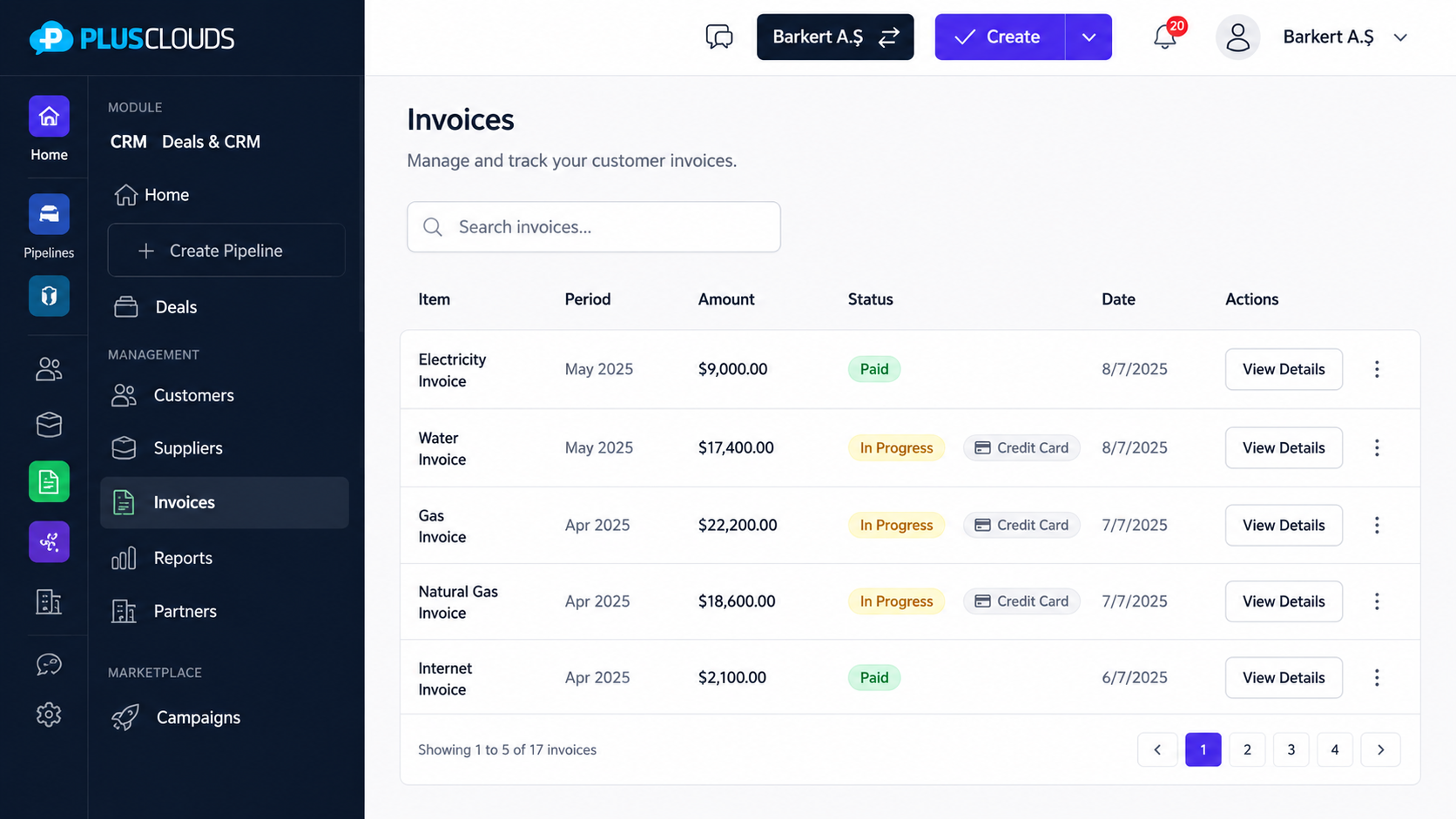 Invoice tracker